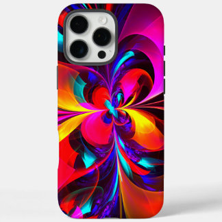 Modern Floral Abstract Art Red Blue Pattern #07 iPhone 16 Pro Max Case
