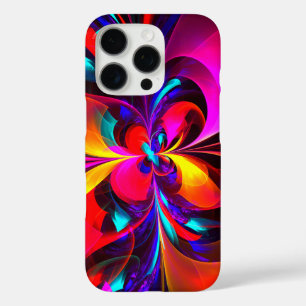 Modern Floral Abstract Art Red Blue Pattern #07 iPhone 16 Pro Case
