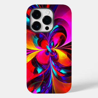 Modern Floral Abstract Art Red Blue Pattern #07 Case-Mate iPhone 14 Pro Case