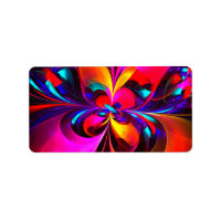 Modern Floral Abstract Art Red Blue Pattern #07