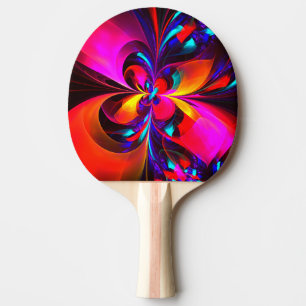 Modern Floral Abstract Art Red Blue Pattern #07 Ping Pong Paddle