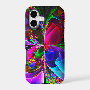 Modern Floral Abstract Art Red Blue Pattern #12