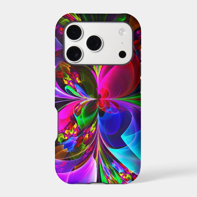 Modern Floral Abstract Art Red Blue Pattern #12 (Verso)