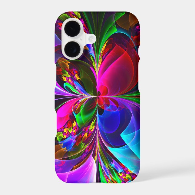 Modern Floral Abstract Art Red Blue Pattern #12 (Verso)