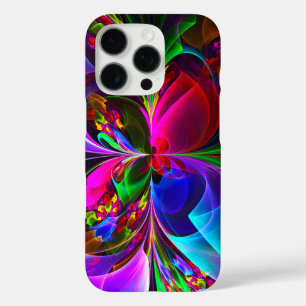 Modern Floral Abstract Art Red Blue Pattern #12 iPhone 16 Pro Case