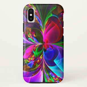 Modern Floral Abstract Art Red Blue Pattern #12 iPhone XS Case
