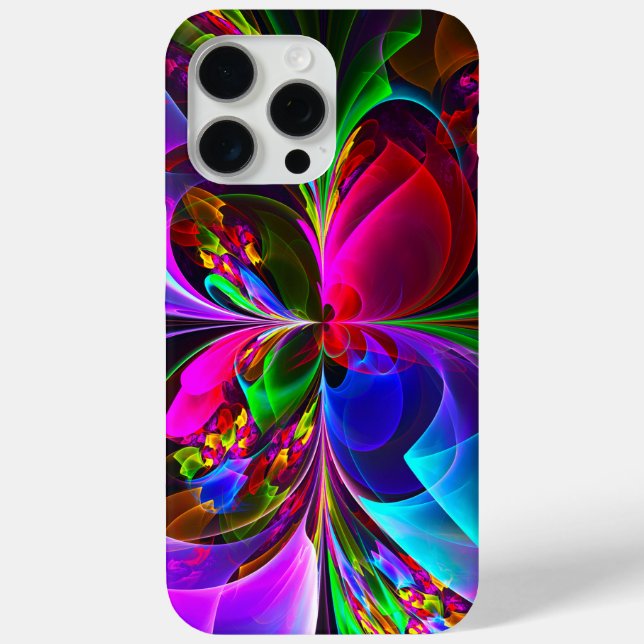 Modern Floral Abstract Art Red Blue Pattern #12 Case-Mate iPhone Case (Back)