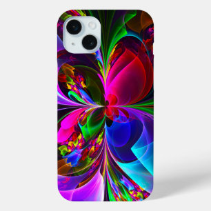 Modern Floral Abstract Art Red Blue Pattern #12 iPhone 15 Mini Case