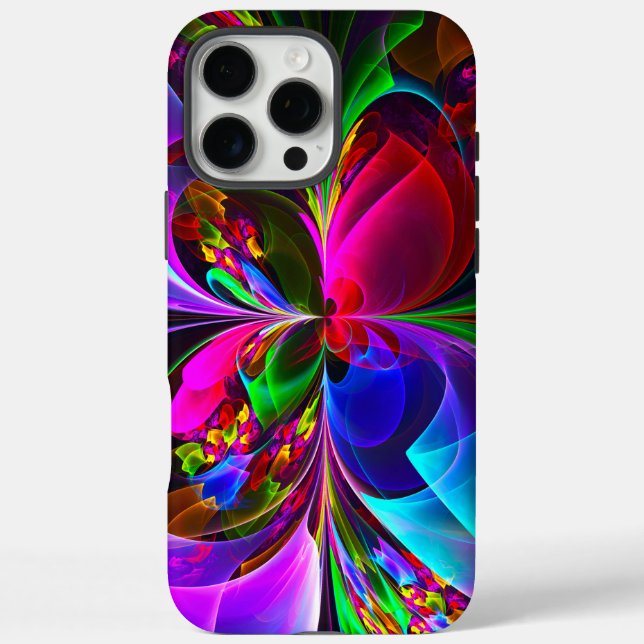 Modern Floral Abstract Art Red Blue Pattern #12 Case-Mate iPhone Case (Back)