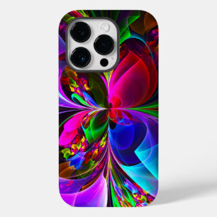 Modern Floral Abstract Art Red Blue Pattern #12 Case-Mate iPhone 14 Pro Case