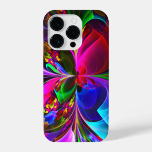 Modern Floral Abstract Art Red Blue Pattern #12 iPhone 14 Pro Case