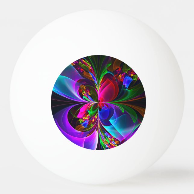 Modern Floral Abstract Art Red Blue Pattern #12 Ping Pong Ball (Front)
