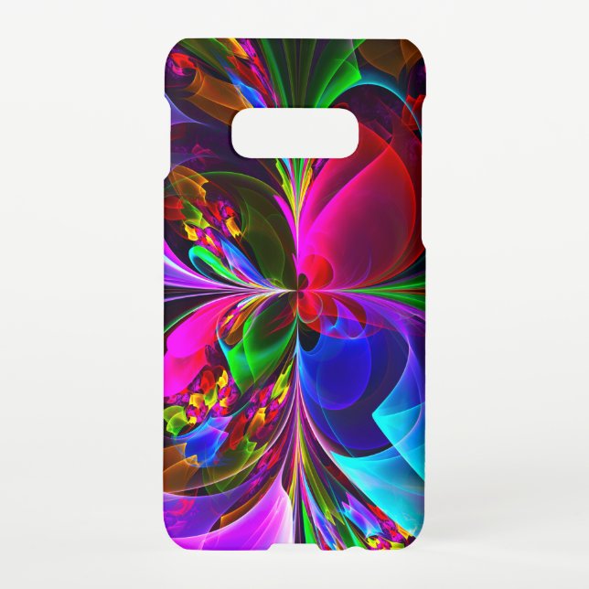 Modern Floral Abstract Art Red Blue Pattern #12 Samsung Galaxy Case (Back)