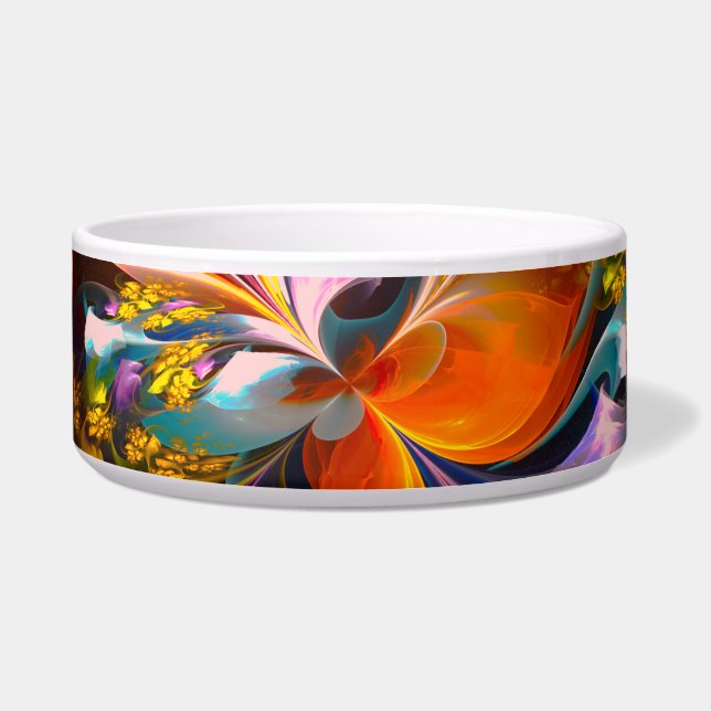 Modern Floral Abstract Art Red Blue Pattern #13 (Front)