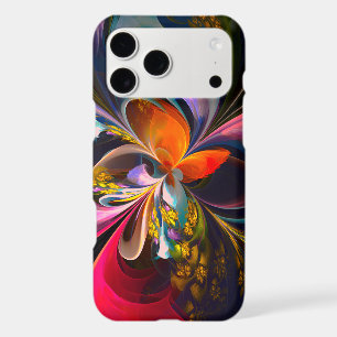 Modern Floral Abstract Art Red Blue Pattern #13