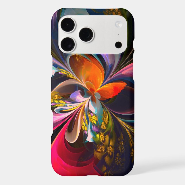 Modern Floral Abstract Art Red Blue Pattern #13 (Back)