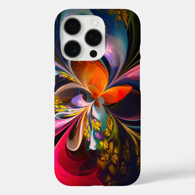 Modern Floral Abstract Art Red Blue Pattern #13 Case-Mate iPhone Case (Back)