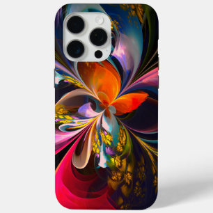 Modern Floral Abstract Art Red Blue Pattern #13 iPhone 15 Pro Max Case