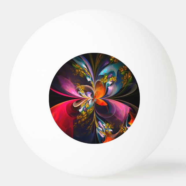 Modern Floral Abstract Art Red Blue Pattern #13 Ping Pong Ball (Front)