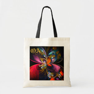 Modern Floral Abstract Art Red Blue Pattern #13 Tote Bag
