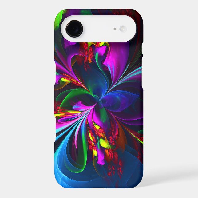 Modern Floral Abstract Art Red Blue Pattern #15 (Back)
