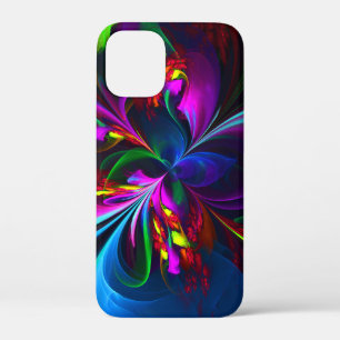 Modern Floral Abstract Art Red Blue Pattern #15 iPhone 12 Mini Case