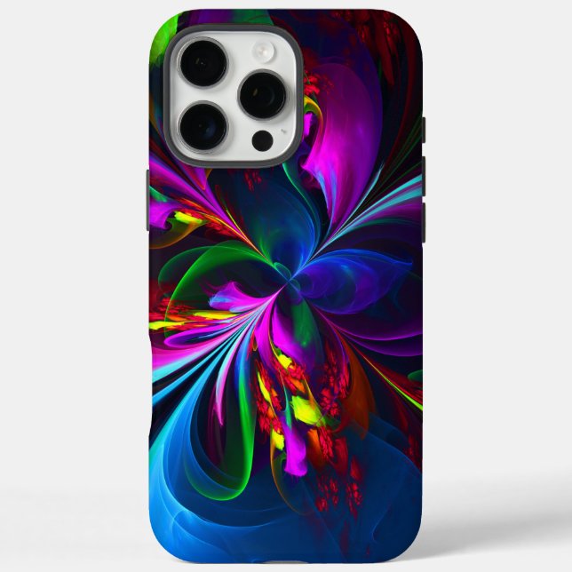 Modern Floral Abstract Art Red Blue Pattern #15 Case-Mate iPhone Case (Back)