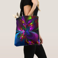 Modern Floral Abstract Art Red Blue Pattern #15
