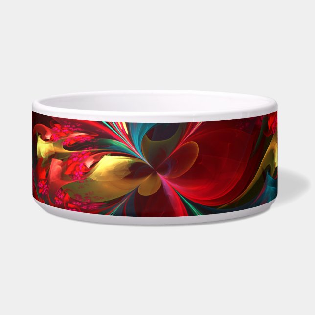 Modern Floral Abstract Art Red Green Pattern #11 (Front)