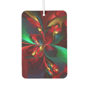 Modern Floral Abstract Art Red Green Pattern #11 Air Freshener