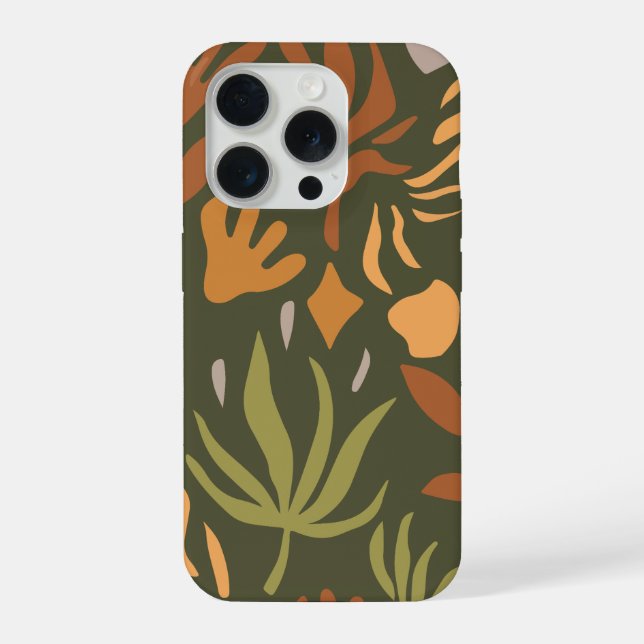 Modern floral abstract  iPhone case (Back)