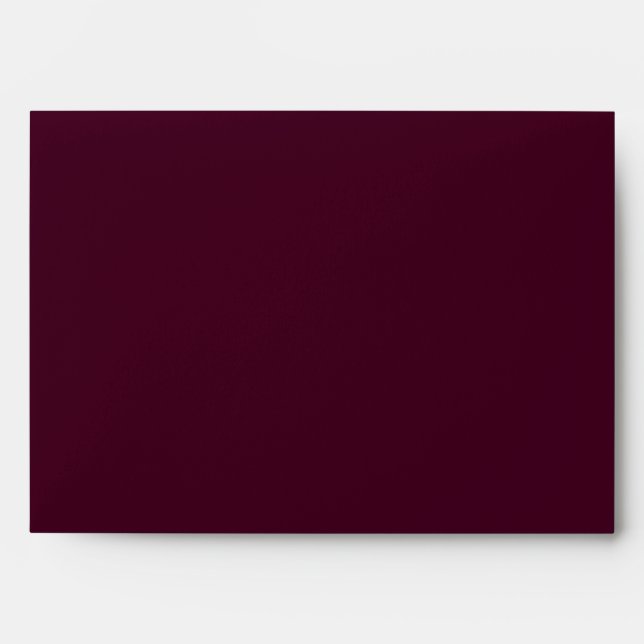 Modern Floral Ampersand Plum Pink Peach & Black Envelope (Front)