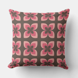 Modern Floral Art Design Throw Pillow