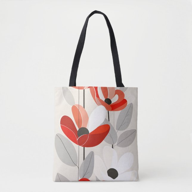 Modern Floral Art Print Tote Bag (Front)
