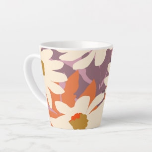 Modern Floral Artistic Daisies Nature Home Decor   Latte Mug