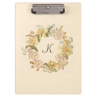 Modern Floral Botanical Watercolor Pink Stylish #2 Clipboard