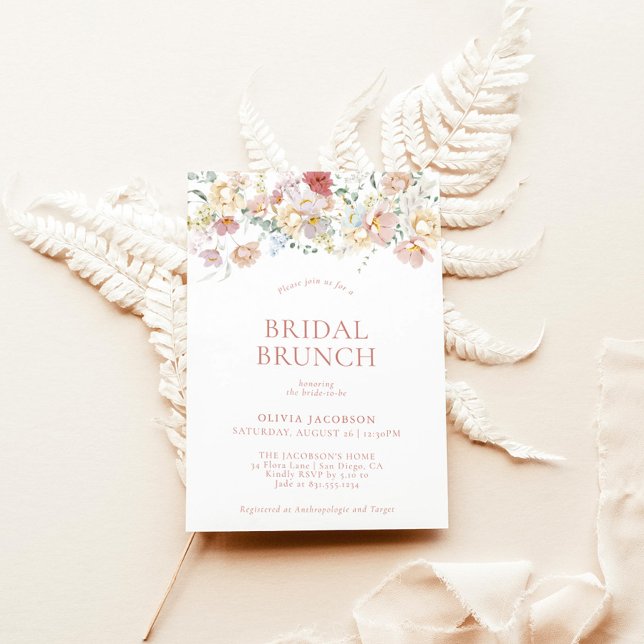 Modern Floral Bridal Brunch | Boho Bridal Shower Invitation (Creator Uploaded)