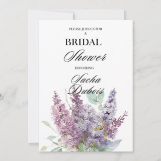 Modern Floral Bridal Shower Invitation