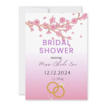 Modern Floral Bridal Shower Invitation