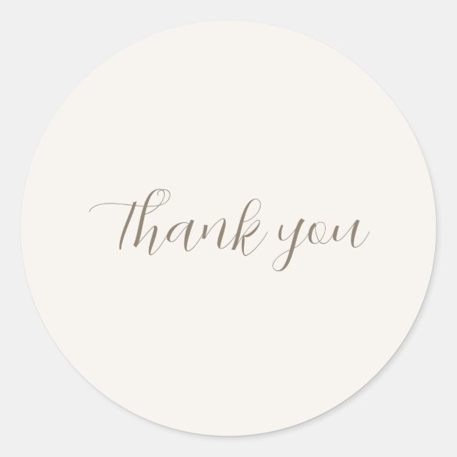 Modern Floral Bugs Woodland Thank You  Classic Round Sticker (Front)