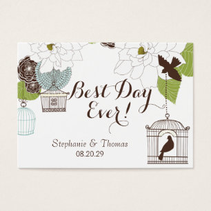 Modern Floral Design w Bird Cages n Love Birds Art