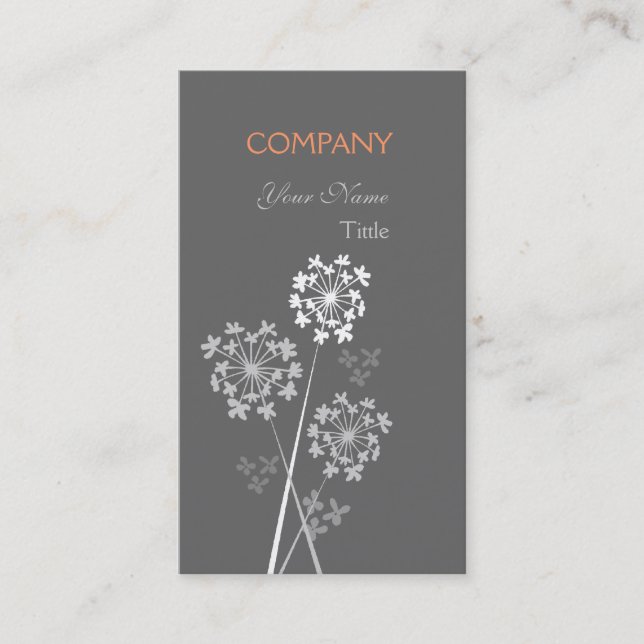 Modern Floral Elegant Fancy Dream Professional Business Card (Front)