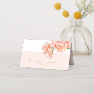 Modern Floral Elegant Wedding Place Card