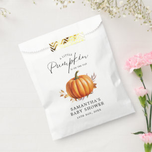Modern Floral Fall Baby Shower  Favour Bag