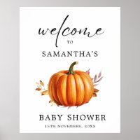 Modern Floral Fall Baby Shower 