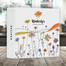 Modern Floral Family Recipe Cookbook