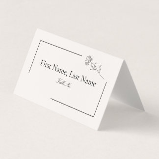 Modern Floral Folded Table Cards
