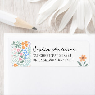 Modern Floral Girl Baby shower retour adresse