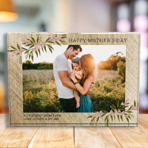 Modern Floral Happy Mother's Day Elegant New Mom Photo Block
