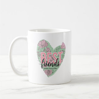 Modern Floral Heart  Coffee Mug
